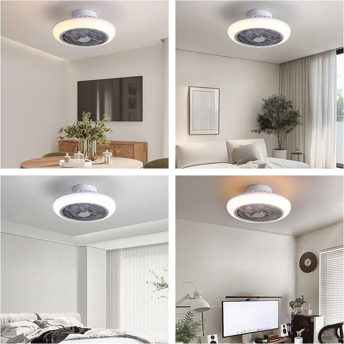 RGB Low Profile Ceiling Fan with Lights, Enclosed Flush Mount Remote Control Ceiling Fan and Light, Bedroom Ceiling Fans, Living Room Ceiling Fan-8-ErisView