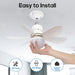 Remote Control Ceiling Fan and Light, Dimmable LED Fan Light for Bedroom Dining Room Dining Room Kitchen Home, Office Ceiling Fan -2-ErisView