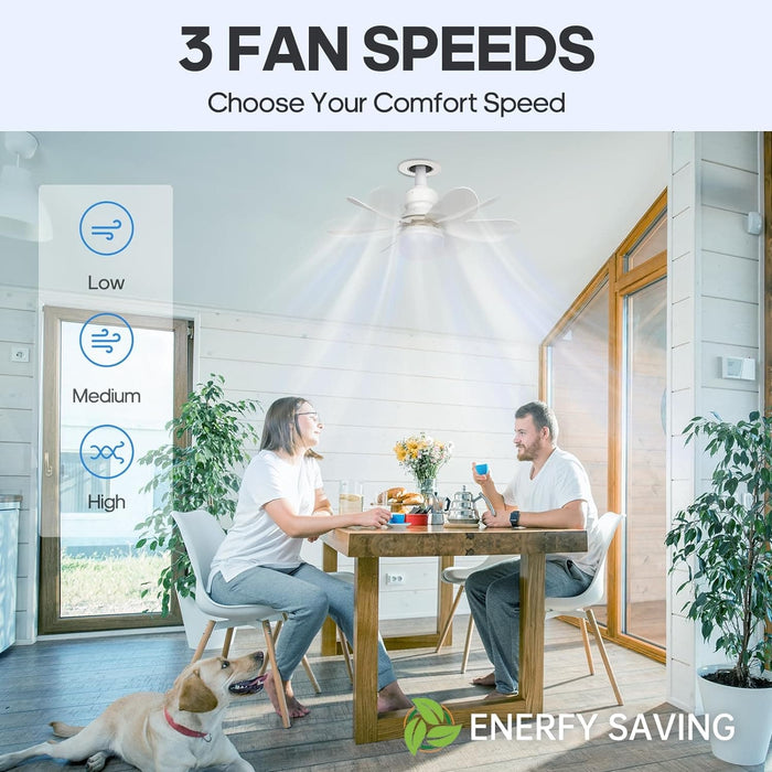 Remote Control Ceiling Fan and Light, Dimmable LED Fan Light for Bedroom Dining Room Dining Room Kitchen Home, Office Ceiling Fan -4-ErisView