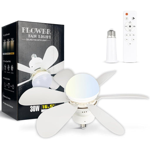 Remote Control Ceiling Fan and Light, Dimmable LED Fan Light for Bedroom Dining Room Dining Room Kitchen Home, Office Ceiling Fan -1-ErisView