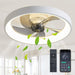 Remote Control Ceiling Fan and Light, Flush Mount Ceiling Fan with Low Profile Light for Bedroom, Bladeless Dimmable Modern Ceiling Fan with Light-1-ErisView