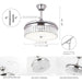 Retractable Ceiling Fan with Lights and Remote, Modern LED Ceiling Fan and Light, Crystal Fandelier Chandelier Fan for Bedroom Living Room Dining Room-7-ErisView