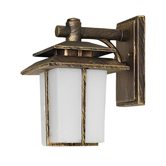 Retro Black Bronze Outdoor Wall Light with Frosted Glass Shade, Ideal for Porch, Patio, Garage, and More, Weather Resistant and Durable-ErisView-8