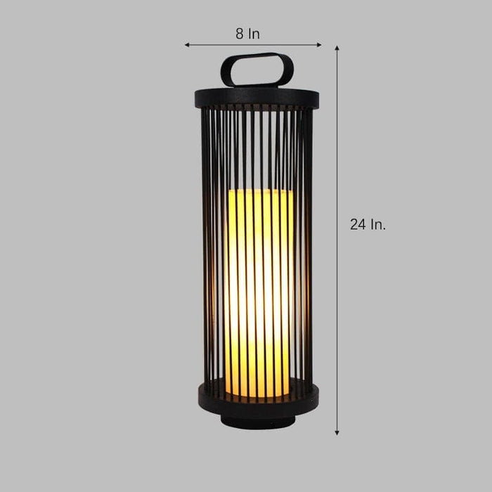 Retro Classic Lantern-Shaped Outdoor Light with Handle for Courtyard, Garden, Pathway, Fence, Balcony, and Camping, 2 Styles Available-ErisView-10