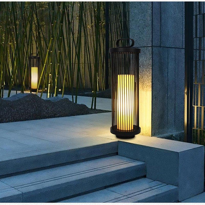 Retro Classic Lantern-Shaped Outdoor Light with Handle for Courtyard, Garden, Pathway, Fence, Balcony, and Camping, 2 Styles Available-ErisView-4