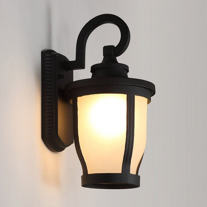 Retro Exterior Wall Lamp, Durable Die-Cast Aluminum, Waterproof, Rust-Proof, Art Glass Lampshade, Perfect for Outdoor Romantic Ambiance-ErisView-19