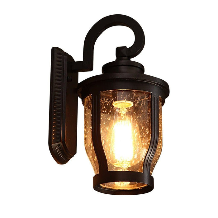 Retro Exterior Wall Lamp, Durable Die-Cast Aluminum, Waterproof, Rust-Proof, Art Glass Lampshade, Perfect for Outdoor Romantic Ambiance-ErisView-12