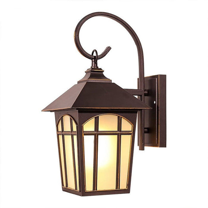 Retro Style Wall Lamp with Transparent Glass Lampshade for Porch, Attic, Country Villa, Restaurant, and Cafe, Elegant and Safe Design-ErisView-7