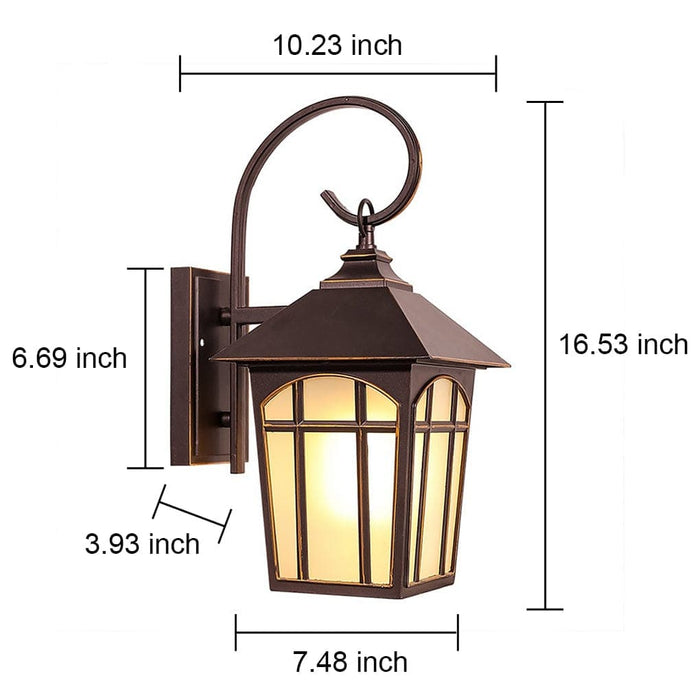 Retro Style Wall Lamp with Transparent Glass Lampshade for Porch, Attic, Country Villa, Restaurant, and Cafe, Elegant and Safe Design-ErisView-9