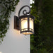 Retro Traditional Style Outdoor Wall Lights with Die-Cast Aluminum and Glass Shade, Energy Efficient LED, Frosted or Striped Options-ErisView-2