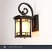 Retro Traditional Style Outdoor Wall Lights with Die-Cast Aluminum and Glass Shade, Energy Efficient LED, Frosted or Striped Options-ErisView-6