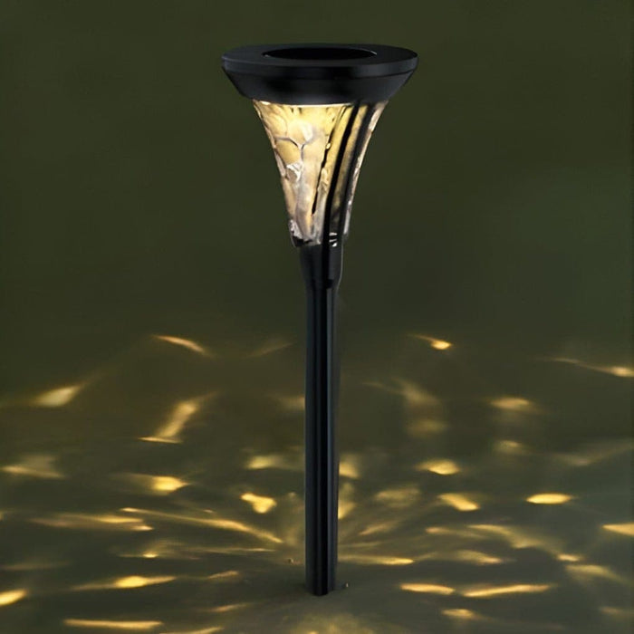 Romantic Solar Outdoor Light with Unique Glass Lampshade, Fast Charging Solar Panel, and Automatic Day-Night Function for Energy Efficiency-ErisView-2