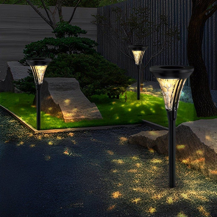 Romantic Solar Outdoor Light with Unique Glass Lampshade, Fast Charging Solar Panel, and Automatic Day-Night Function for Energy Efficiency-ErisView-5