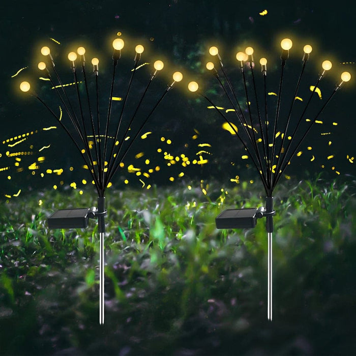 Romantic Swaying Solar Garden Lights, Firefly-Inspired, Waterproof, Auto On/Off, 8-15 Hours Illumination, Perfect for Outdoor Decoration & Pathway Lighting-ErisView-2