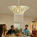 Round Drum Chandelier, Adjustable Luxury Ceiling Fixture for Bedroom Hallway Kitchen-ErisView