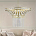 Round Drum Chandelier, Adjustable Luxury Ceiling Fixture for Bedroom Hallway Kitchen-ErisView