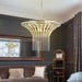 Round Drum Chandelier, Adjustable Luxury Ceiling Fixture for Bedroom Hallway Kitchen-ErisView