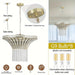 Round Drum Chandelier, Adjustable Luxury Ceiling Fixture for Bedroom Hallway Kitchen-ErisView