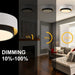 Round LED Dimmable Flush Mount Ceiling Light with Remote Control-ErisView