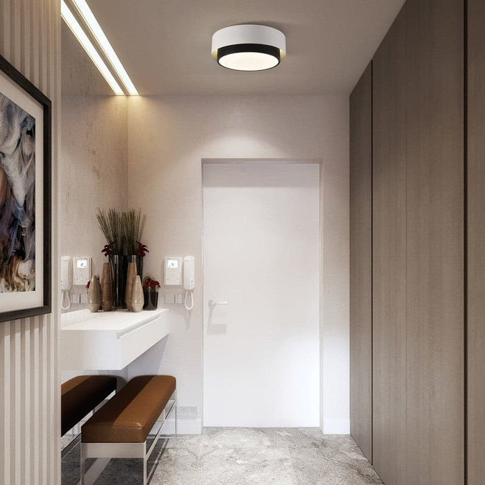 Round LED Dimmable Flush Mount Ceiling Light with Remote Control-ErisView