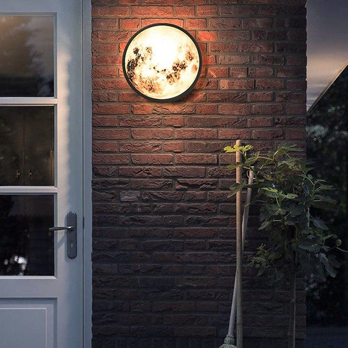 Round Moon Shape Outdoor Wall Sconces with High Transmittance Glass, Energy-Saving LED, Waterproof, Dustproof, and Insect-Proof for a Cozy Ambience-ErisView-11