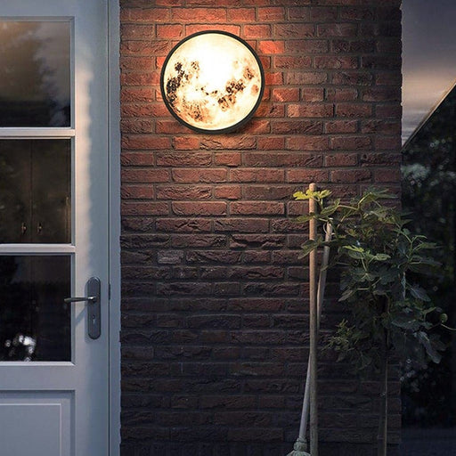 Round Moon Shape Outdoor Wall Sconces with High Transmittance Glass, Energy-Saving LED, Waterproof, Dustproof, and Insect-Proof for a Cozy Ambience-ErisView-1