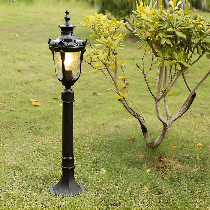 Rust-Proof Die-Cast Aluminum Outdoor Pathway Light with Glass Lampshade, Retro European Style, Waterproof, Ideal for Garden and Lawn Decoration-ErisView-15