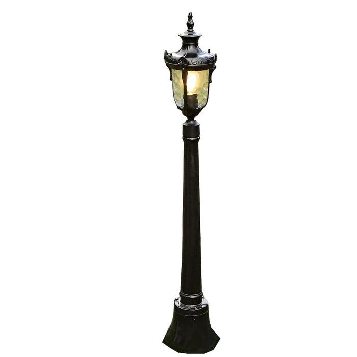 Rust-Proof Die-Cast Aluminum Outdoor Pathway Light with Glass Lampshade, Retro European Style, Waterproof, Ideal for Garden and Lawn Decoration-ErisView-10