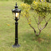 Rust-Proof Die-Cast Aluminum Outdoor Pathway Light with Glass Lampshade, Retro European Style, Waterproof, Ideal for Garden and Lawn Decoration-ErisView-1