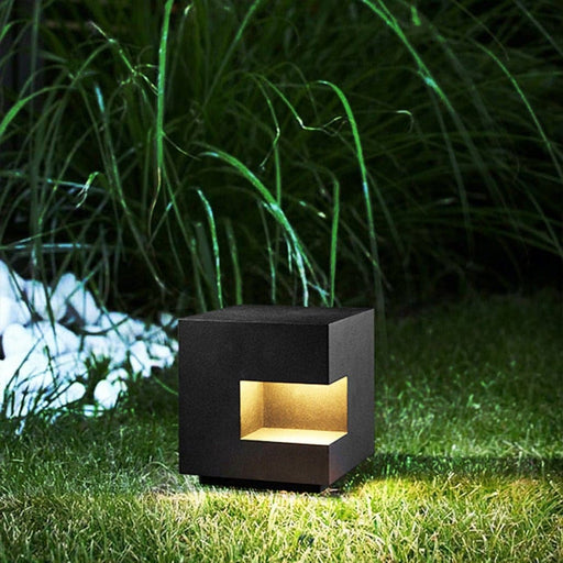 Rust Proof Square Lawn Lamp, Die-Cast Aluminum, IP65 Waterproof, Ideal for Garages, Pools, Corridors, Villas, Gardens, and More-ErisView-1