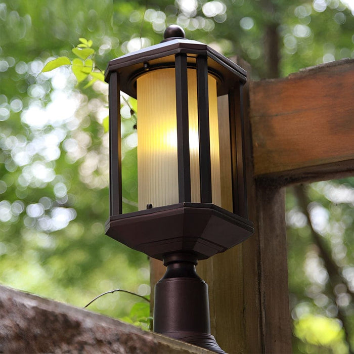 Rust-Resistant Rose Gold Outdoor Deck Post Light, Retro Industrial Style for Garden, Lawn, Yard, Fence, and Gate Posts, Waterproof and Durable-ErisView-3