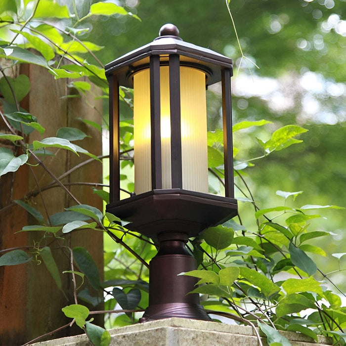 Rust-Resistant Rose Gold Outdoor Deck Post Light, Retro Industrial Style for Garden, Lawn, Yard, Fence, and Gate Posts, Waterproof and Durable-ErisView-9