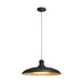 Rustic Black Outdoor Pendant Light with Durable Carbide Steel, Saucer-Shaped Shade, and Warm White LED for Garden or Balcony, 2 Sizes-ErisView-5