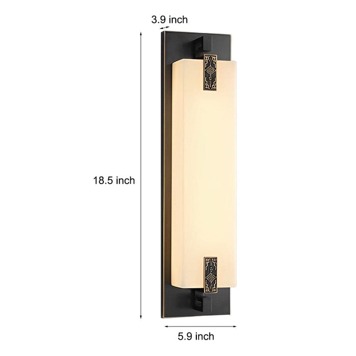 Rustproof Copper Outdoor Wall Light with Natural Marble Lampshade, Elegant and Durable Lighting Fixture for Porch, Garden, and Terrace-ErisView-6