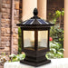 Rustproof and Waterproof Die-Cast Aluminum Solar Pillar Light with High Transmittance Glass Lampshade for Elegant Outdoor Decoration and Lighting-ErisView-1