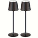 Set of 2 Cordless LED Table Lamp Desk Lamp, Dimmable Touch Night Light for Restaurant Bedroom Bar Party Camping Coffee Shop-Black-ErisView