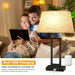 Set of 2 LED Table Lamp with Touch Control USB Ports, Modern 3-Way Dimmable Bedside Nightstand Lamp for Bedroom Living Room-ErisView