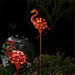 Set of 2 Metal Pink Flamingo Solar Stake Lights with 30 Warm White LED Bulbs for Elegant Outdoor Ambiance in Gardens and Pathways-ErisView-1