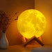 Set of 2 Moon Desk Lamp Table Lamp Art Decorative Table Lamp with Wooden Stand Remote Touch Control for Birthday Wedding Halloween New Year Gift-ErisView