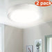 Set of 2 Round LED Flush Mount Ceiling Light for Bedroom Living Room Kitchen-ErisView