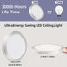 Set of 2 Round LED Flush Mount Ceiling Light for Bedroom Living Room Kitchen-ErisView