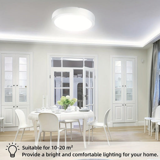 Set of 2 Round LED Flush Mount Ceiling Light for Bedroom Living Room Kitchen-ErisView