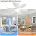 Set of 3 Small Socket Fan Light and Remote, LED Dimmable Screw In Ceiling Fan for Bedroom Kitchen Living Room-5-ErisView