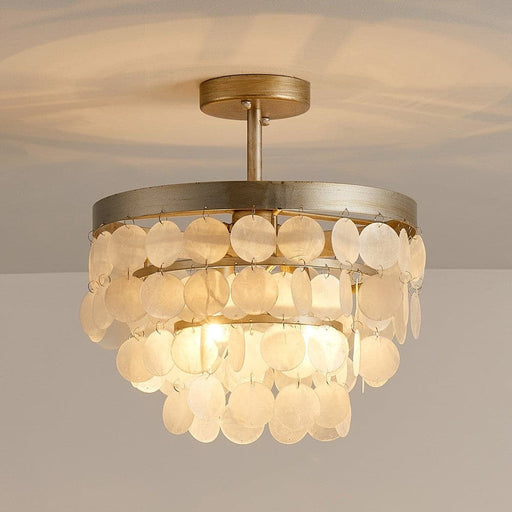 Shell Semi Flush Mount Ceiling Light Fixture for Kitchen Foyer Hallway-ErisView