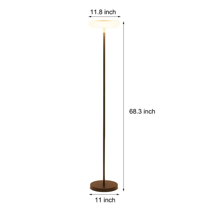 Sleek 68-Inch Modern Solar Outdoor Floor Lamp with Warm White LED Light, Aluminum & PE Construction, USB Charging Option for Patios & Terraces-ErisView-6