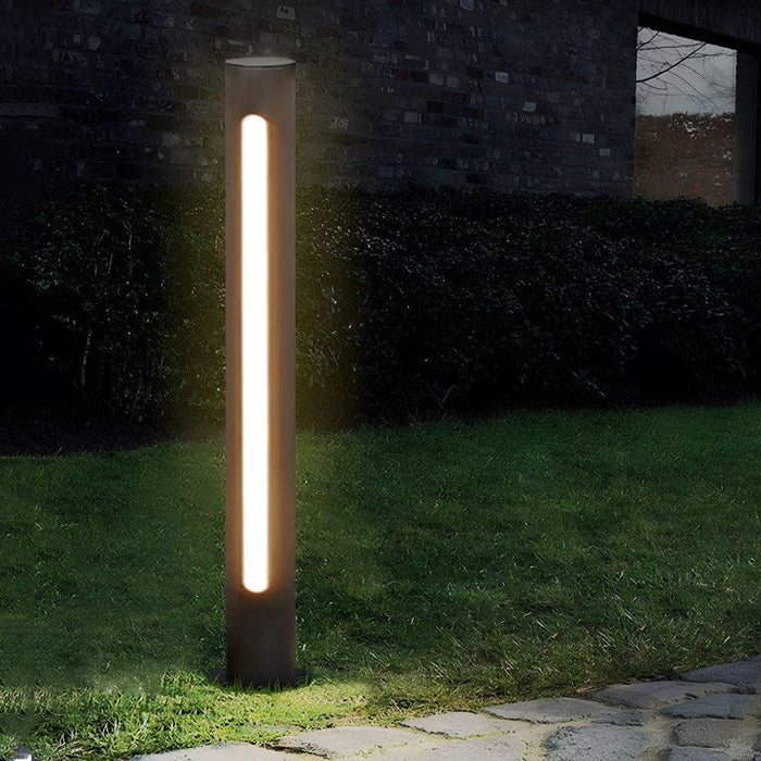 Sleek Modern Outdoor Path Light with Matte Black Finish and Soft LED Illumination, Available in Two Heights for Garden or Walkway-ErisView-8