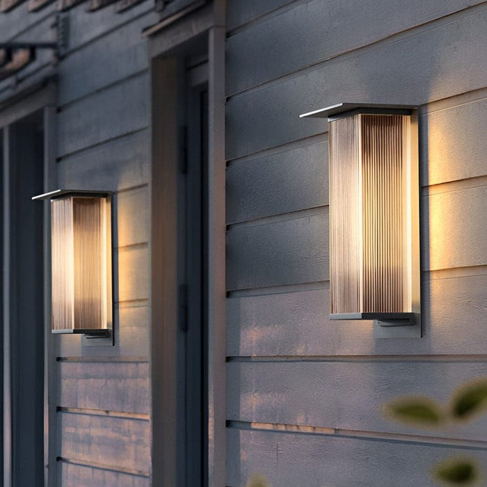 Sleek Modern Outdoor Wall Light with Metal Body & Glass Shade, IP65 Waterproof, Energy-Saving, Rust-Proof, Ideal for All Weather Conditions-ErisView-11