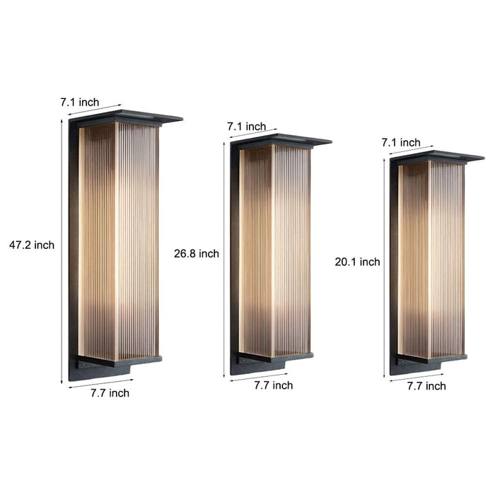 Sleek Modern Outdoor Wall Light with Metal Body & Glass Shade, IP65 Waterproof, Energy-Saving, Rust-Proof, Ideal for All Weather Conditions-ErisView-9