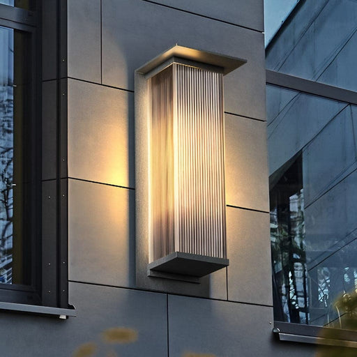 Sleek Modern Outdoor Wall Light with Metal Body & Glass Shade, IP65 Waterproof, Energy-Saving, Rust-Proof, Ideal for All Weather Conditions-ErisView-1