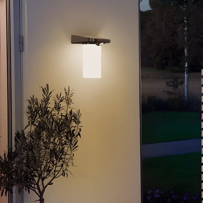 Sleek Solar Wall Lights with Motion Sensor, 10-Hour Runtime, Easy Installation, Ideal for Pathways, Gardens, and Outdoor Living Areas-ErisView-4